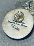 Orville Tsinnie Authentic Vintage Native American Navajo Sterling Silver Earrings-Nativo Arts