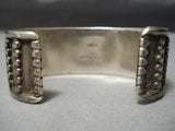 Important Vintage Native American Zuni Early Don Dewa Turquoise Sterling Silver Bracelet Old-Nativo Arts
