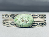 Bold Orvil Jack Turquoise Vintage Native American Navajo Sterling Silver Bracelet-Nativo Arts