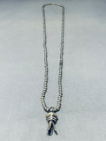 Rare Hand Tooled Vintage Native American Navajo Squash Pendant Necklace-Nativo Arts