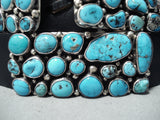One Of The Best Vintage Native American Navajo Turquoise Cluster Sterling Silver Concho Belt-Nativo Arts