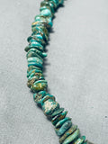 Fabulous Native American Navajo Royston Turquoise Sterling Silver Necklace Signed-Nativo Arts