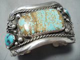 Tremendous Navajo Native American 8 Turquoise Coral Sterling Silver Bracelet-Nativo Arts