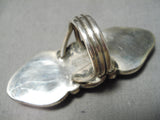 Vivid Native American Navajo Carico Lake Turquoise Sterling Silver Heavy Ring-Nativo Arts