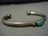 Opulent Vintage Native American Navajo Apache Turquoise Naitve American Sterling Silver Bracelet-Nativo Arts