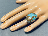 Rare #8 Turquoise Native American Sterling Silver Ring-Nativo Arts