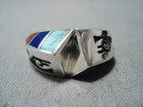 Noteworthy Lonn Parker Vintage Native American Navajo Turquoise Sterling Silver Ring-Nativo Arts