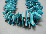 Magnificent Vintage Native American Navajo Spiderweb Turquoise Nugget Heishi Necklace Old-Nativo Arts