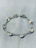 Sparkling Native American Navajo Synth Opal Sterling Silver Flower Bracelet-Nativo Arts