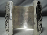 Gigantic Navajo Sterling Silver Storyteller Bracelet Native American-Nativo Arts