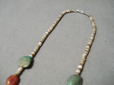 Native American Amazing Vintage Santo Domingo Royston Turquoise Sterling Silver Necklace-Nativo Arts