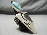 Huge Maiden Native American Turquoise Sterling Silver Ring-Nativo Arts