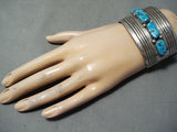 Awesome Vintage Navajo Native American Sleeping Beauty Sterling Silver Bracelet-Nativo Arts