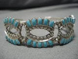Exceptional Vintage Navajo Native American Turquoise Sterling Silver Bracelet-Nativo Arts