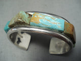One Of The Best Rare Mine Turquoise Vintage Native American Navajo Sterling Silver Bracelet-Nativo Arts