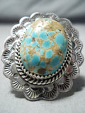 Gorgeous San Felipe #8 Turquoise Mine Sterling Silver Ring Native American-Nativo Arts