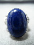 Important Ben Begaye (d) Navajo Lapis Sterling Silver Ring Native American-Nativo Arts