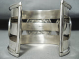 Native American One Of The Widest Coin Sterling Silver Bracelet-Nativo Arts
