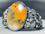 Monumental San Felipe Huge Honeybee Sterling Silver Leaves Bracelet-Nativo Arts