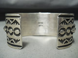 One Of The Best Ever Native American Navajo Albert Jake Turquoise Sterling Silver Bracelet-Nativo Arts
