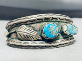 Rena Jack Vintage Native American Navajo Signed Pilot Mountain Sterling Silver Bracelet-Nativo Arts