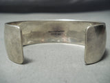 Vibrant Vintage Native American Navajo Blue Topaz Sterling Silver Bracelet Old-Nativo Arts