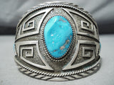 Clyde Begay Vintage Native American Navajo Kingman Turquoise Sterling Silver Bracelet Old-Nativo Arts