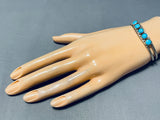 Elegant Vintage Native American Navajo Sleeping Beauty Turquoise Sterling Silver Bracelet-Nativo Arts