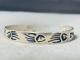 Wonderful Vintage Native American Hopi Sterling Silver Bracelet-Nativo Arts