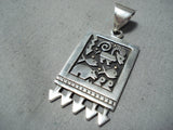 Joe Coriz Santo Domingo Sterling Silver Gold Pendant Native American-Nativo Arts