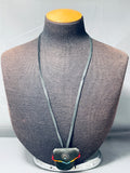 Very Rare Vintage Native American Navajo Turquoise Sterling Silver Necklace Pouch-Nativo Arts