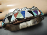 Ted Goodluck Important Vintage Native American Navajo Turquoise Sterling Silver Bracelet-Nativo Arts