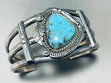 Chapo Family Vintage Native American Navajo Turquoise Sterling Silver Bracelet-Nativo Arts