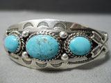 Astonishing Vintage Native American Navajo Carico Lake Turquoise Sterling Silver Bracelet-Nativo Arts