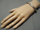 Exquisite Vintage Navajo Twisted Rope Sterling Silver Native American Bracelet-Nativo Arts