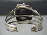 Huge Vintage Native American Navajo Blue Royston Turquoise Sterling Silver Bracelet-Nativo Arts
