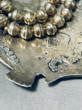 200 Gram Will Singer Vintage Native American Navajo Sterling Silver Squash Blossom Necklace-Nativo Arts