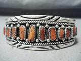 Exquisite Vintage Navajo Native American Corals Sterling Silver Bracelet-Nativo Arts