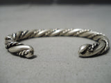 Wonderful Vintage Navajo Woven Sterling Silver Native American Bracelet-Nativo Arts