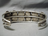 Incredible Vintage Native American Navajo Huge Oval Turquoise Sterling Silver Bracelet Old-Nativo Arts