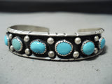 Marvelous Vintage Native American Navajo Turquoise Sterling Silver Bracelet-Nativo Arts