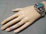 Kirk Smith Vintage Native American Navajo Authentic Sterling Silver Turquoise Bracelet-Nativo Arts