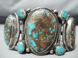 One Of Best Ever Huge Bisbee Turquoise Vintage Native American Navajo Sterling Silver Bracelet-Nativo Arts