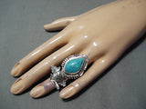 Outstanding Navajo Old Kingman Sterling Silver Kachina Ring Native American-Nativo Arts