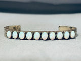 Marvelous Vintage Native American Zuni Synth Opals Sterling Silver Harlan Coonsis Bracelet-Nativo Arts