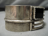 Fabulous Vintage Navajo Native American Sterling Silver Cuff Bracelet-Nativo Arts