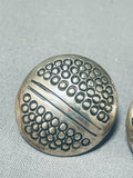 Orville Tsinnie Authentic Vintage Native American Navajo Sterling Silver Earrings-Nativo Arts