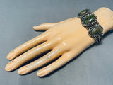 Very Old Vintage Native American Navajo Carico Lake Turquoise Sterling Silver Bracelet-Nativo Arts