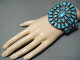 Outstanding Vintage Native American Zuni Turquoise Sterling Silver Bracelet-Nativo Arts