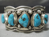 Exquisite Vintage Native American Navajo Spiderweb Turquoise Sterling Silver Shell Bracelet-Nativo Arts